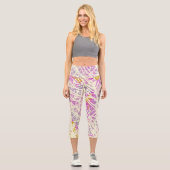 Abstrakt Capri Leggings (Vorderseite)