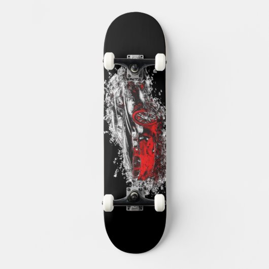 Abstrakt Car Red Skateboard (Vorderseite)