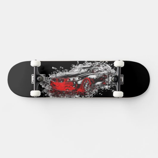 Abstrakt Car Red Skateboard (Horizontal)