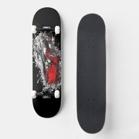 Abstrakt Car Red Skateboard (Vorderseite)