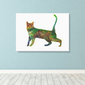 Abstrakt Cat Fantasy Leinwanddruck (Insitu (Holzboden))