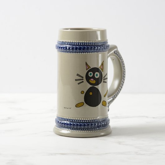 Abstrakt Cat Stein Bierglas (VorderseiteRechts)