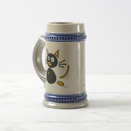 Abstrakt Cat Stein Bierglas (Vorderseite Links)