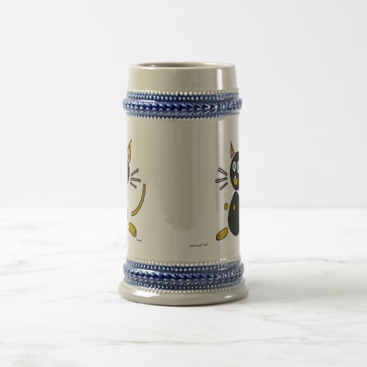 Abstrakt Cat Stein Bierglas (Mittel)