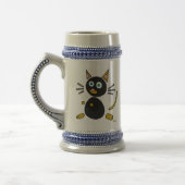 Abstrakt Cat Stein Bierglas (Links)