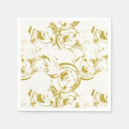 Abstrakt Champagner Gold Swirl Serviette
