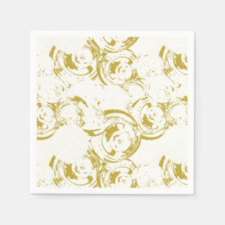 Abstrakt Champagner Gold Swirl Serviette