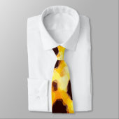 Abstrakt Cheetah Print Tendy Neck Tie Krawatte (Gebunden)