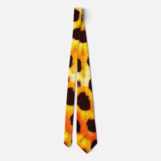 Abstrakt Cheetah Print Tendy Neck Tie Krawatte (Rückseite)