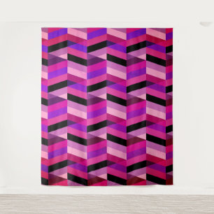 Abstrakt Chevron/Fischgrät   Lila & Violett Wandteppich