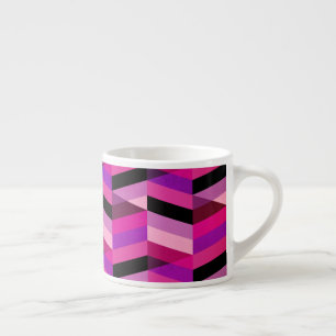 Abstrakt Chevron/Fischgrätenmuster Lila & Violet Espressotasse