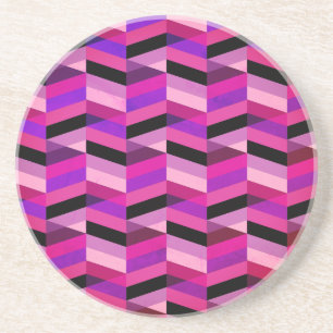 Abstrakt Chevron/Fischgrätenmuster Lila & Violet Getränkeuntersetzer