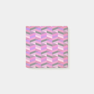 Abstrakt Chevron/Fischgrätenmuster Lila & Violet Post-it Klebezettel