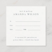 Abstrakt-Chic-Glitzer-Geschenkgutschein für Elfenb Quadratische Visitenkarte (Rückseite)