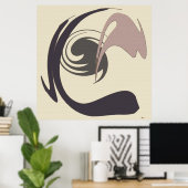 Abstrakt Chic: Kaffeetraum Poster (Heimbüro)