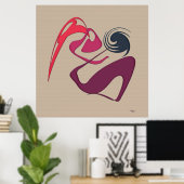 Abstrakt Chic: Komfort-Zone Poster (Heimbüro)