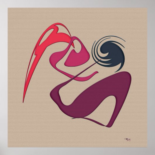 Abstrakt Chic: Komfort-Zone Poster (Vorne)