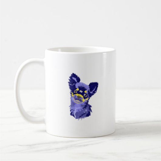 Abstrakt Chihuahua Kaffeetasse (Links)