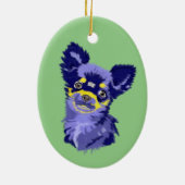 Abstrakt Chihuahua Keramik Ornament (Hinten)