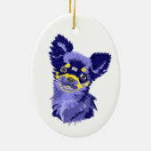 Abstrakt Chihuahua Keramik Ornament (Hinten)