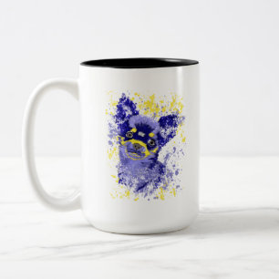 Abstrakt Chihuahua Zweifarbige Tasse
