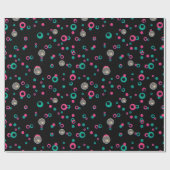 Abstrakt Circles Glitzer Gold Green Pink Weihnacht Geschenkpapier (Flach)