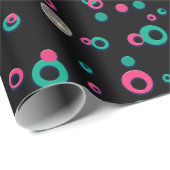 Abstrakt Circles Glitzer Gold Green Pink Weihnacht Geschenkpapier (Rolleneckpunkt)