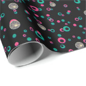 Abstrakt Circles Glitzer Gold Green Pink Weihnacht Geschenkpapier (Rolleneckpunkt)