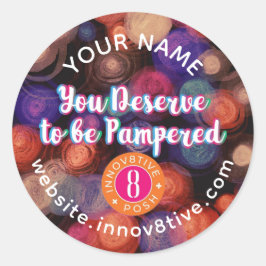 Abstrakt Circles Innov8tive Posh label Runder Aufkleber