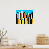 Abstrakt-City-Poster Poster (Küche)
