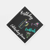 Abstrakt Cocktail Neon Drinks Bar Club Serviette (Ecke)