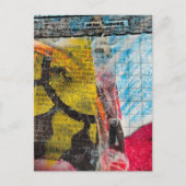 abstrakt Collage gelbe Sonne Wörter Postkarte (Vorderseite)