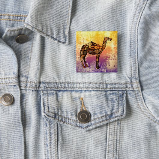 Abstrakt Collage Ozzy die Camel-ID102 Button (Beispiel)