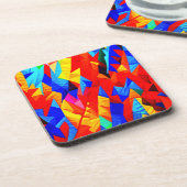 Abstrakt Color Symphony Getränkeuntersetzer (Linke Seite)