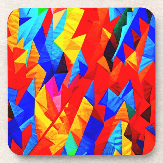 Abstrakt Color Symphony Getränkeuntersetzer (Vorderseite)