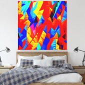 Abstrakt Color Symphony Leinwanddruck (Insitu (Schlafzimmer))