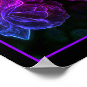 Abstrakt Colors Rose Fantasy Blume Poster (Ecke)