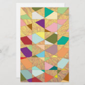 Abstrakt Colors Sun Burst Briefpapier (Vorne/Hinten)