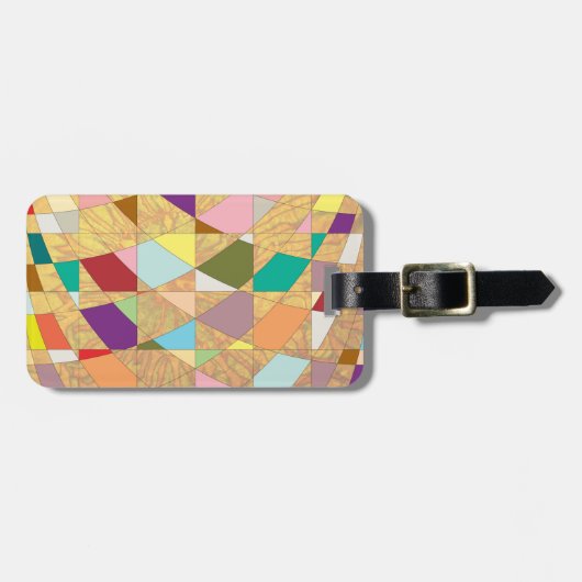 Abstrakt Colors Sun Burst Gepäckanhänger (Vorderseite horizontal)