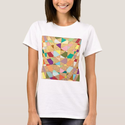 Abstrakt Colors Sun Burst T-Shirt (Vorderseite)