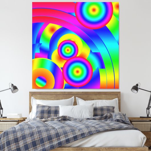 Abstrakt Comet Canvas Print Leinwanddruck (Insitu (Schlafzimmer))