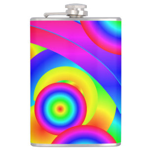Abstrakt Comet Vinyl Wrapped Flask Flachmann