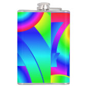 Abstrakt Comet Vinyl Wrapped Flask Flachmann (Rückseite)