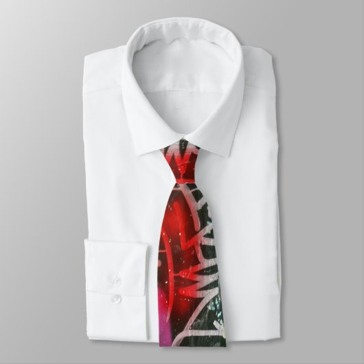 Abstrakt Contemporary Graffiti Neck Tie Krawatte (Gebunden)