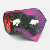 Abstrakt Contemporary Graffiti Neck Tie Krawatte (Gerollt)