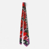 Abstrakt Contemporary Graffiti Neck Tie Krawatte (Rückseite)