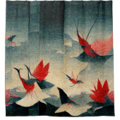 Abstrakt Crane Symphonie Duschvorhang (Vorderseite)