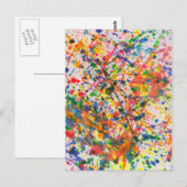 Abstrakt - Crayon - Mardi Gras Postkarte (Vorne/Hinten)