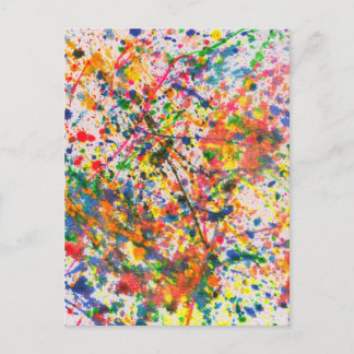 Abstrakt - Crayon - Mardi Gras Postkarte