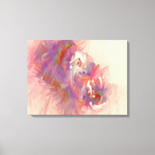 Abstrakt Creme Lila Rosa Roter Traum Leinwanddruck